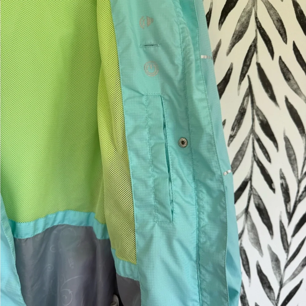 Free Country Aqua and Lime Jacket - Picture 4 of 6